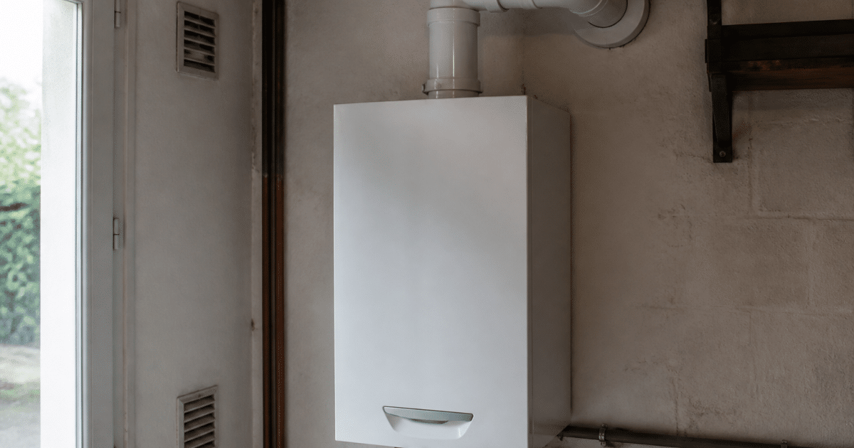 Chaudiere gaz avec conduits entree air haut bas