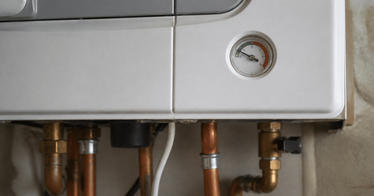 Manometre affichant pression basse sur chaudiere gaz murale