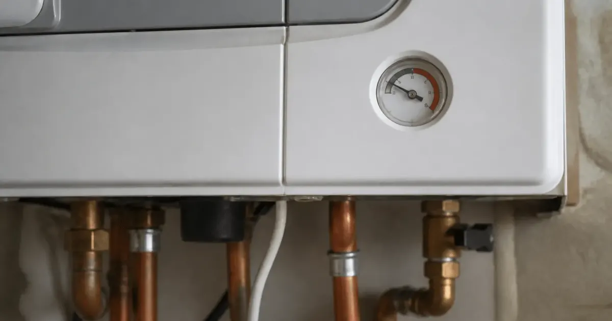 Manometre affichant pression basse sur chaudiere gaz murale